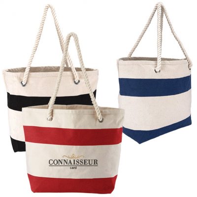 Cotton Resort Tote w/Rope Handle