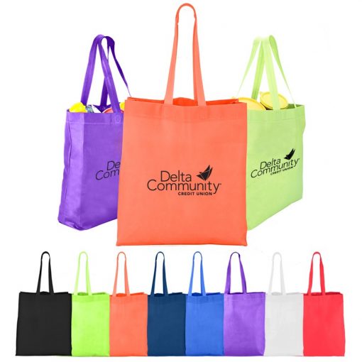 Heat Sealed Non-Woven Value Tote w/Gusset