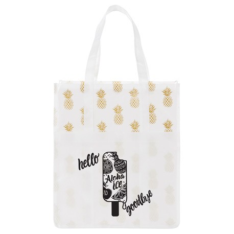 Pineapple Laminated Grocery Tote Bag