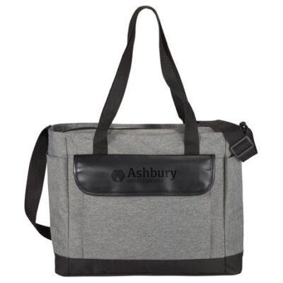Professional Heathered Tote Bag With Vinyl Accent