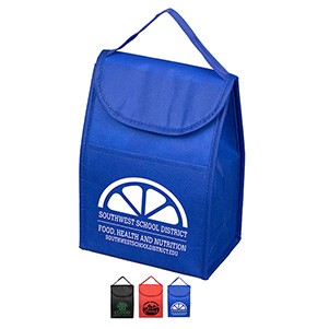 "ARCTIC CHILL" Tall Insulated Cooler Lunch Tote with Hook & Loop Closure-1