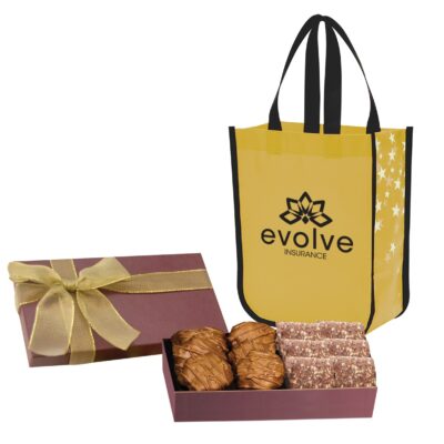 Executive Gift Set With Star Struck Lola Laminated Non-Woven Tote Bag
