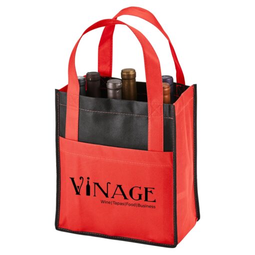 Toscana Six Bottle Non-Woven Wine Tote Bag-1