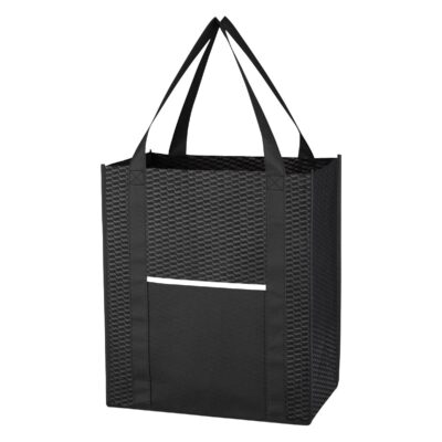 Wave Design Non-Woven Shopper Tote Bag-1