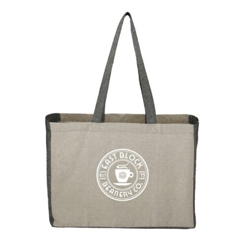 Recycled Cotton Contrast Side Shopper Tote-1