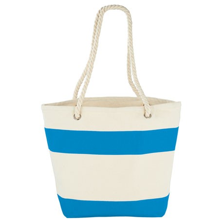 Capri Stripes 12 Oz. Cotton Canvas Shopper Tote Bag-2