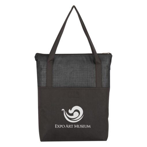 Crosshatch Non-Woven Zippered Tote Bag-8