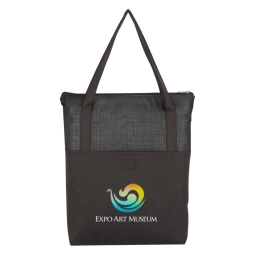 Crosshatch Non-Woven Zippered Tote Bag-9
