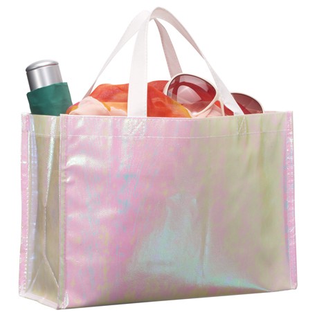 Iridescent Non-Woven Shopper Tote Bag-3