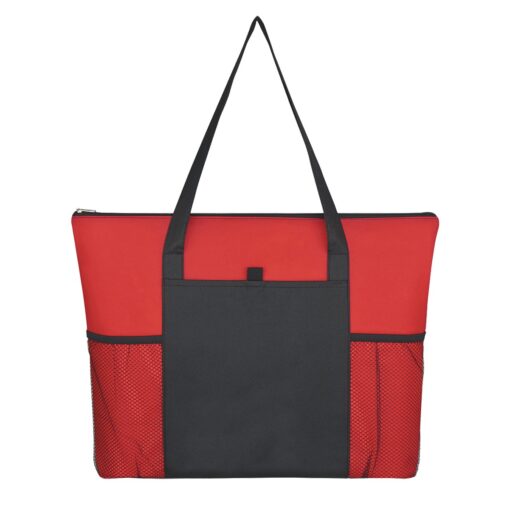 Non-Woven Voyager Zippered Tote Bag-6