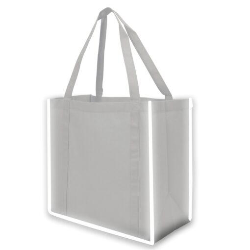 Reflective Shopper Reflective Large Non-Woven Grocery Tote Bag-9