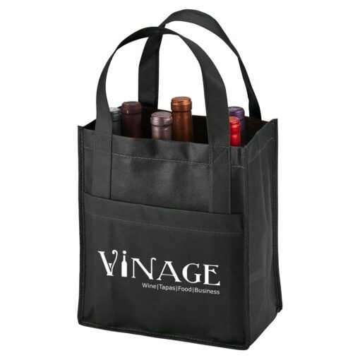 Toscana Six Bottle Non-Woven Wine Tote Bag-3