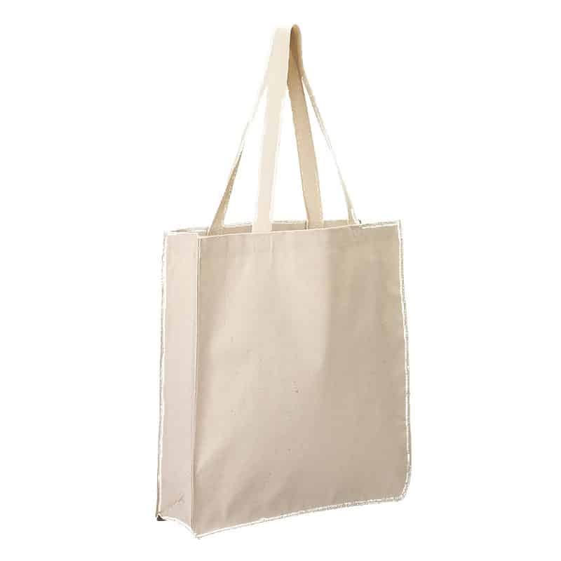 Custom 11.5 Oz. Cotton Canvas Grocery Tote Bag with logo - 5