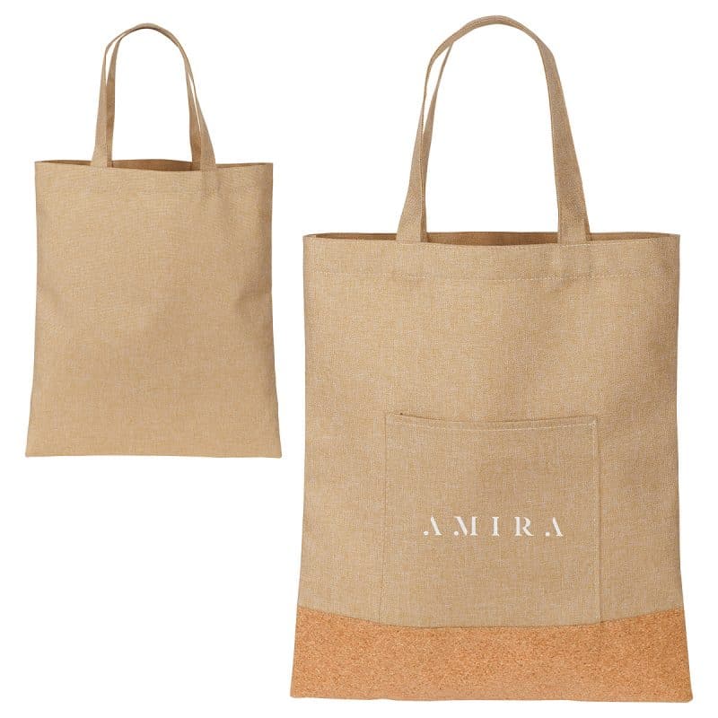 Custom Carina RPET & Cork Tote Bag with logo