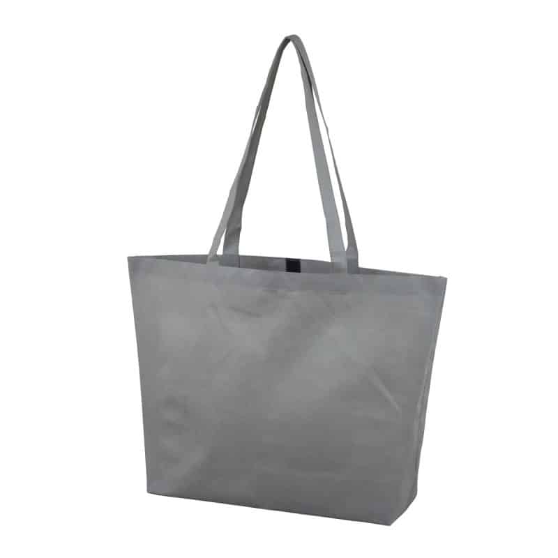 Custom "Carolina" Large Gusset Shopping & Beach Tote Bag w/Hook & Loop Closure with logo - 1