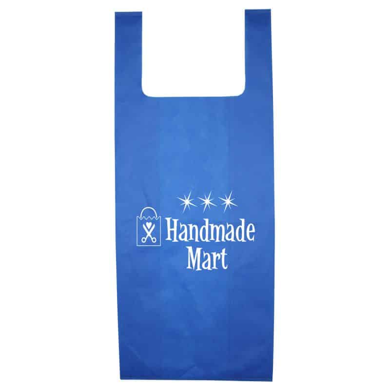 Custom "Caveat" Everyday Lightweight T-Shirt Style Grocery Shopping Tote Bag with logo - 4
