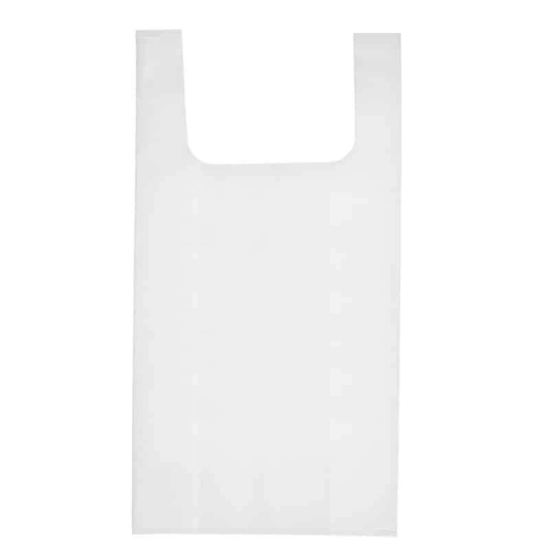 Custom "Caveat" Everyday Lightweight T-Shirt Style Grocery Shopping Tote Bag with logo - 7