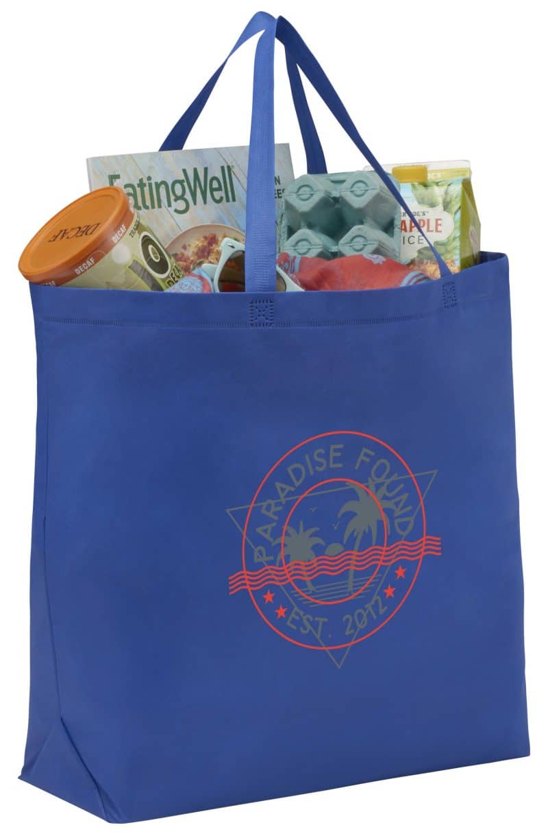 Custom Challenger Jumbo Shopper Tote with logo - 4