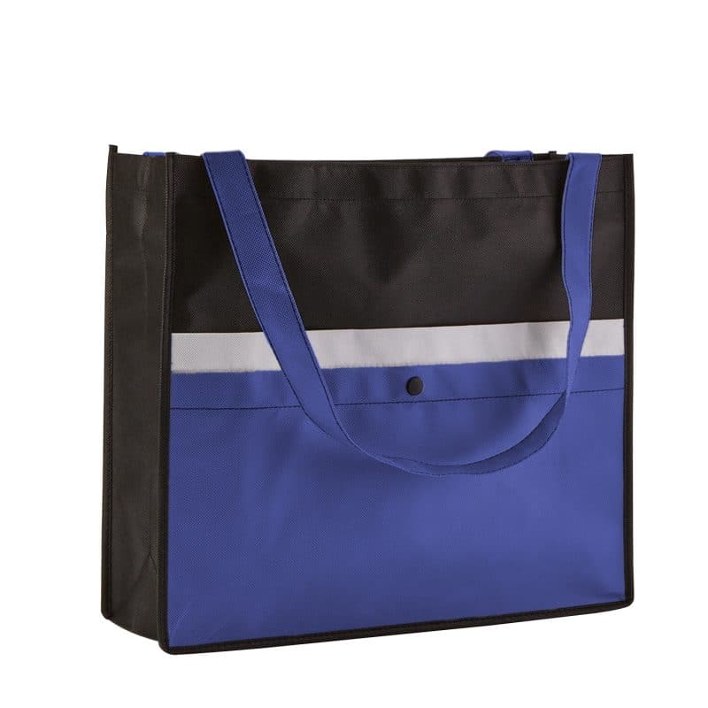 Custom Corridor Non-Woven Snap Pocket Tote Bag with logo - 8