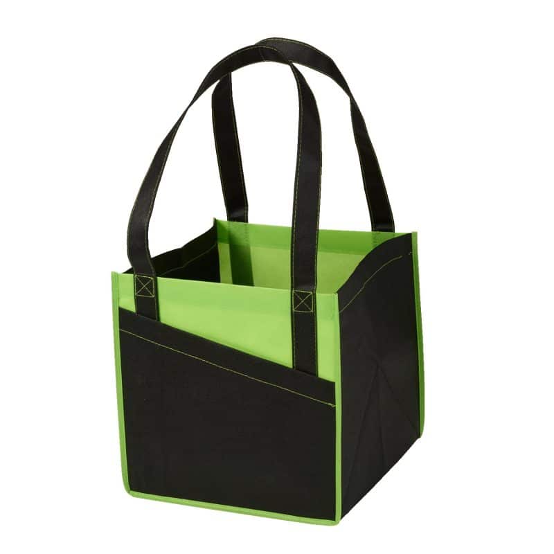Custom Cube Non-Woven Utility Tote Bag with logo - 1