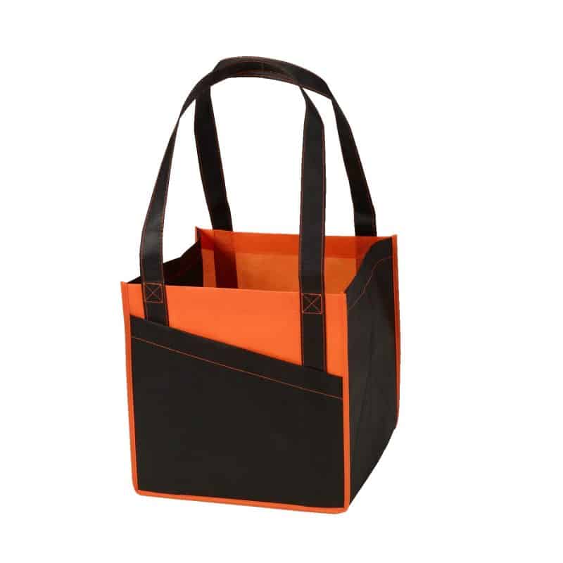 Custom Cube Non-Woven Utility Tote Bag with logo - 3