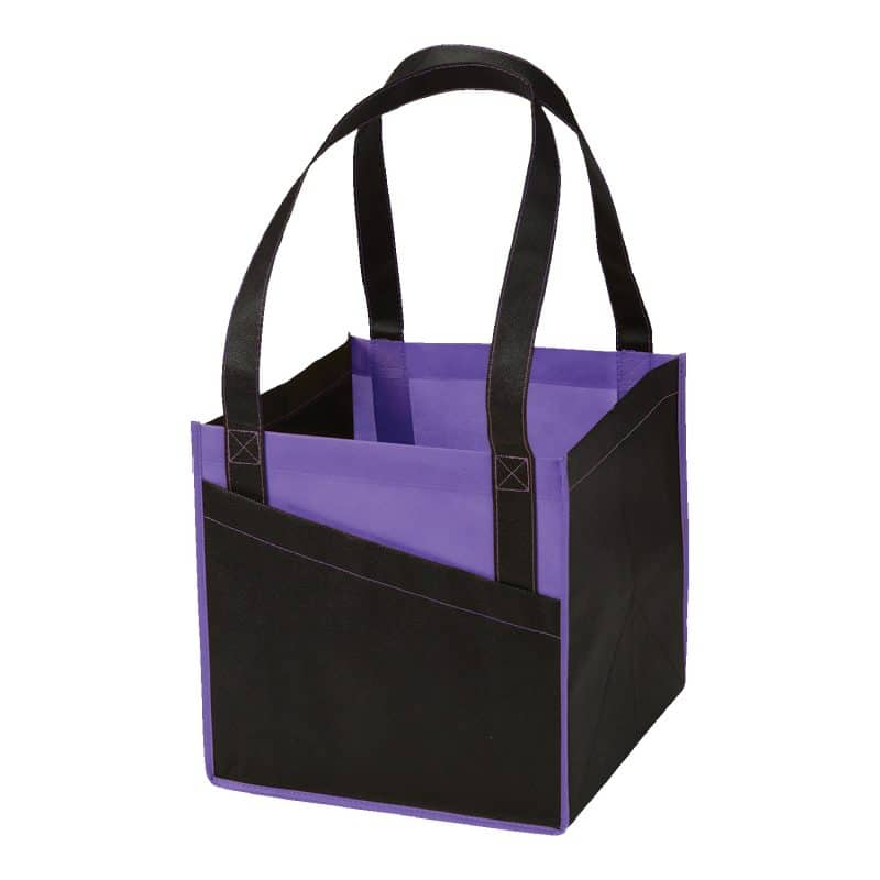 Custom Cube Non-Woven Utility Tote Bag with logo - 4