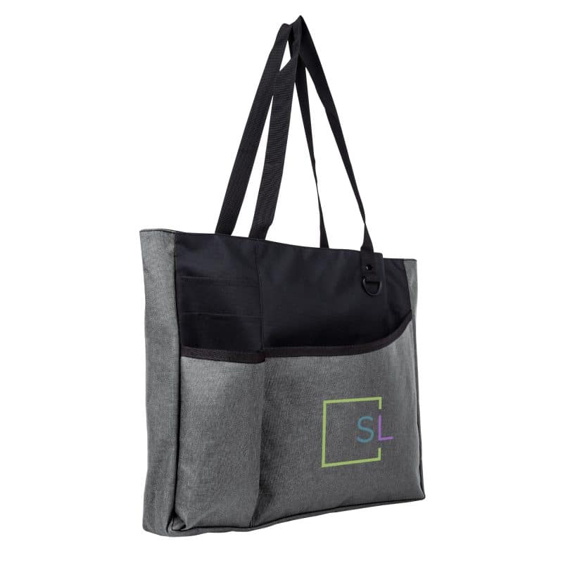 Custom Delegate Heathered Tote Bag with logo - 3