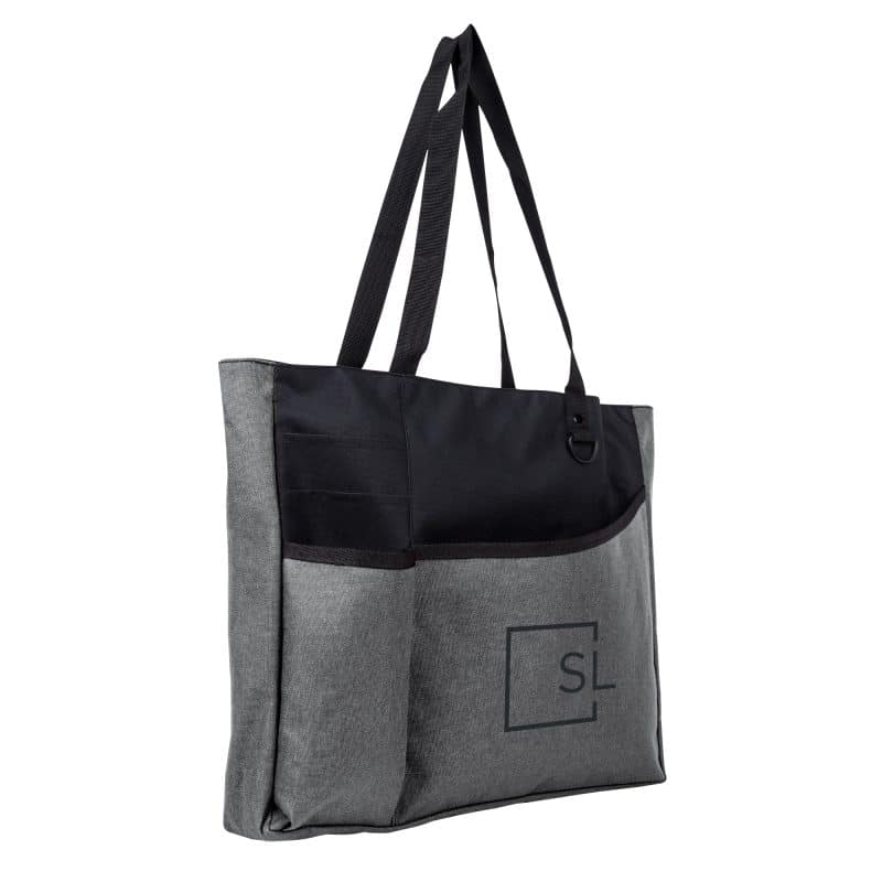 Custom Delegate Heathered Tote Bag with logo - 4