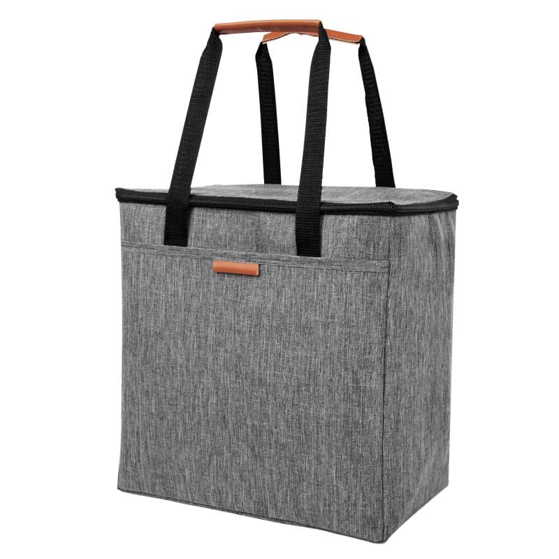 Custom Huntington Heathered Cooler Tote Bag with logo - 1