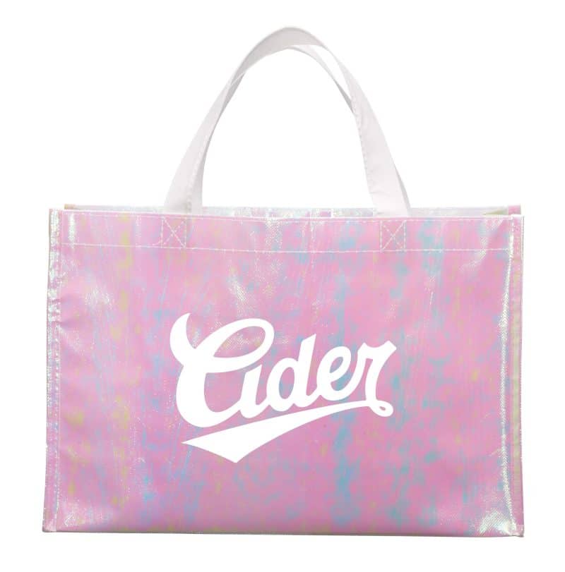 Custom Iridescent Non-Woven Shopper Tote with logo - 3