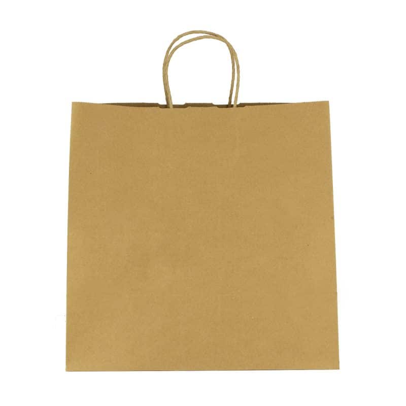 Custom Kraft Paper Brown Shopping Bag - 10" X 10" with logo - 1