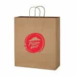 Custom Kraft Paper Brown Shopping Bag - 16" X 19" with logo