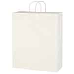 Custom Kraft Paper White Shopping Bag - 16" X 19" with logo - 2