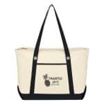 Custom Large Cotton Canvas Sailing Tote Bag with logo - 4