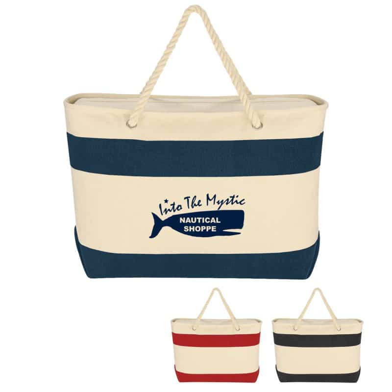 Custom Large Cruising Tote Bag With Rope Handles with logo