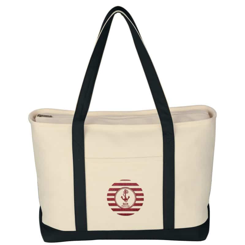 Custom Large Starboard Cotton Canvas Tote Bag with logo - 2