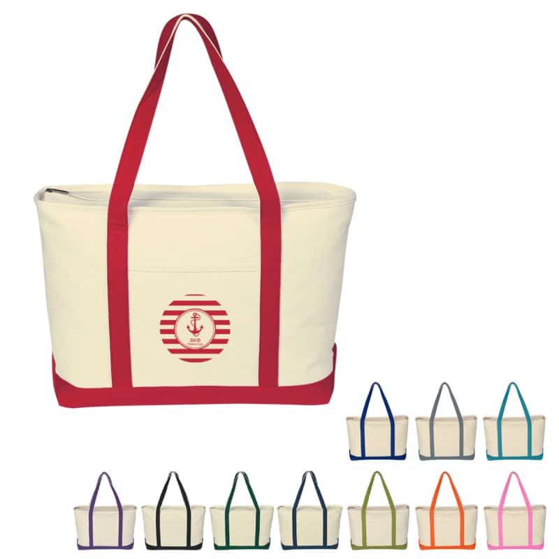 Custom Large Starboard Cotton Canvas Tote Bag with logo