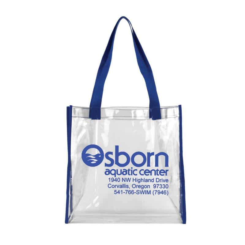 Custom "Matterhorn" Clear Vinyl Stadium Compliant Tote Bag with logo - 7