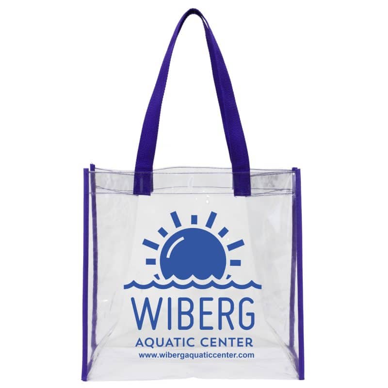 Custom "Matterhorn" Clear Vinyl Stadium Compliant Tote Bag with logo - 9