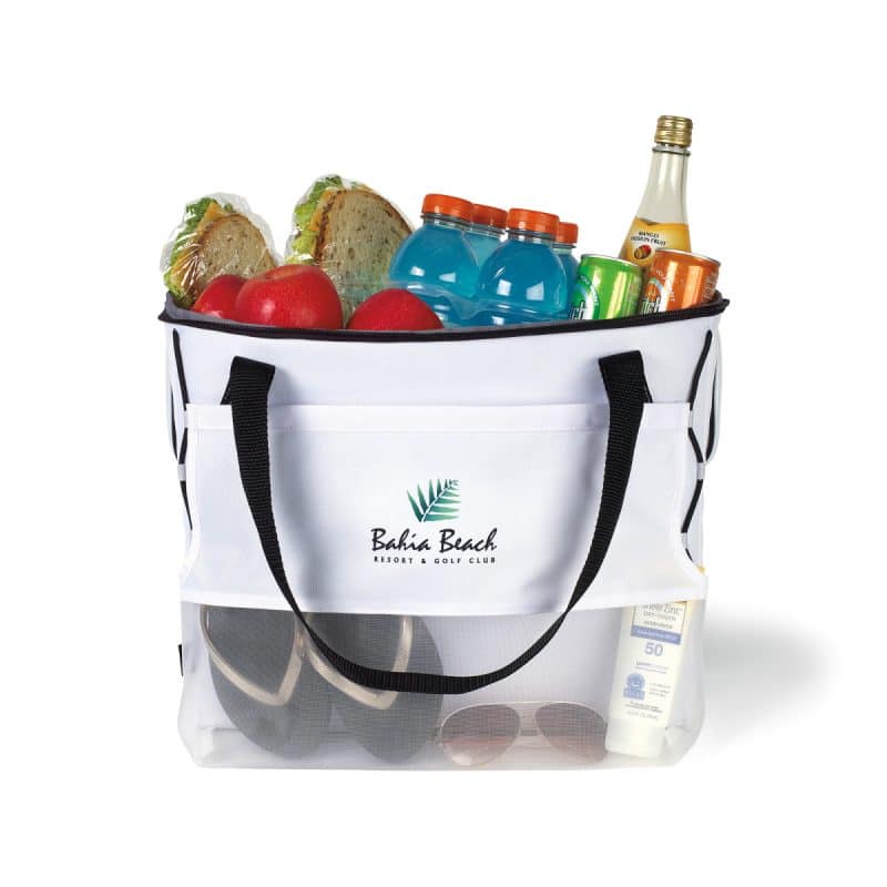Custom Maui Pacific Cooler Tote - White with logo - 2
