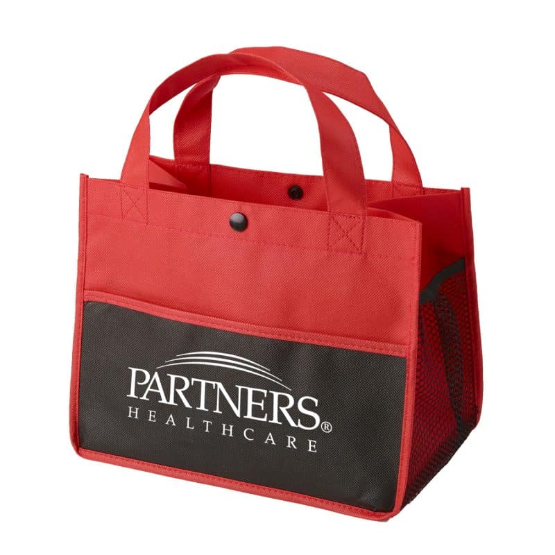 Custom Mini Snap Non-Woven Lunch Tote Bag with logo - 2