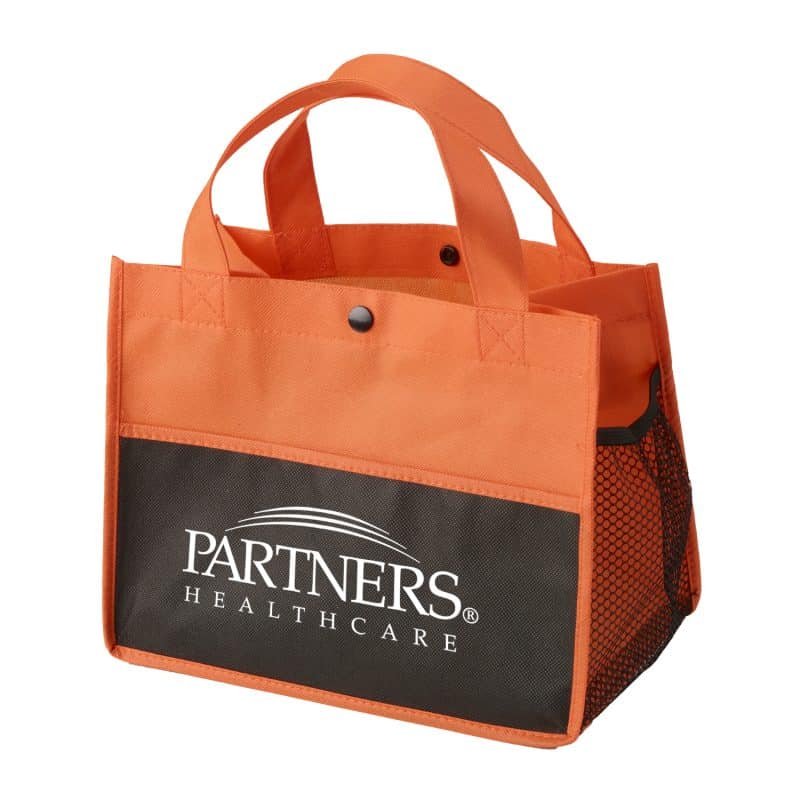 Custom Mini Snap Non-Woven Lunch Tote Bag with logo - 3