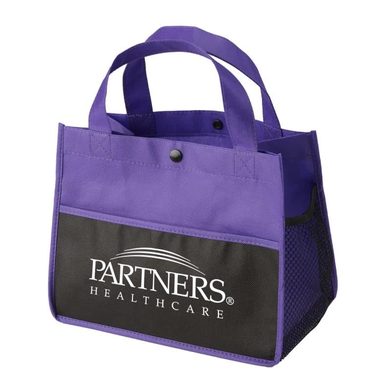 Custom Mini Snap Non-Woven Lunch Tote Bag with logo - 5