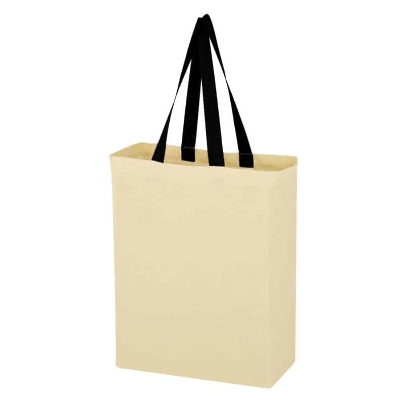 Custom Natural Cotton Canvas Grocery Tote Bag with logo - 5