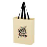 Custom Natural Cotton Canvas Grocery Tote Bag with logo - 1