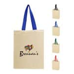 Custom Natural Cotton Canvas Grocery Tote Bag with logo