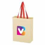Custom Natural Cotton Canvas Grocery Tote Bag with logo - 4