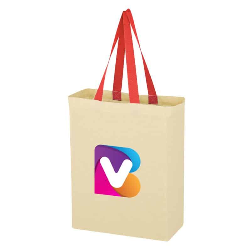 Custom Natural Cotton Canvas Grocery Tote Bag with logo - 4