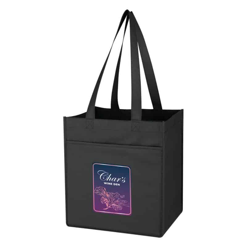 Custom Non-woven 6 Bottle Wine Tote Bag with logo - 3