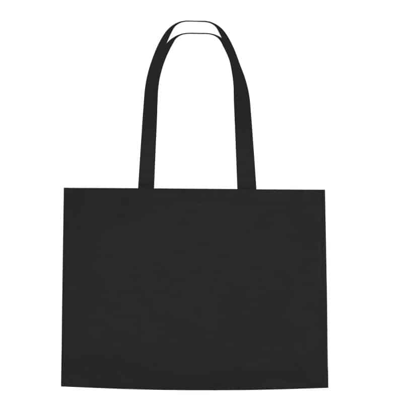 Custom Non-woven Shopper Tote Bag With Hook And Loop Closure with logo - 1